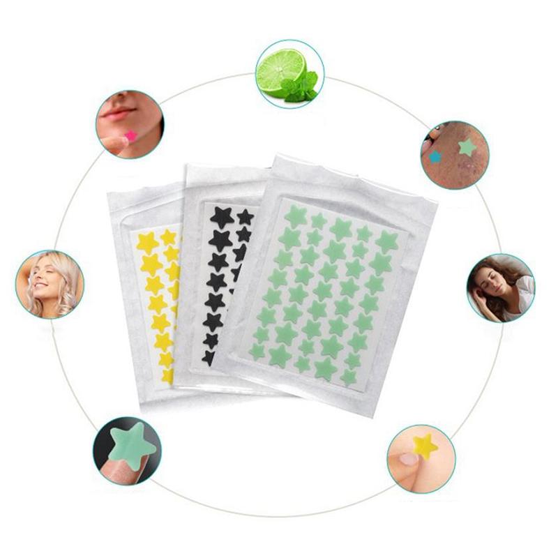 200/400PCS Colorful Combination Acne Patches Star Heart Type Pimple Sticker PE Facial Concealer Acne Marks Cover Patches