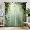 2PC Green Vine Leaf Curtains Jungle Botanical Print Light Filtering Drapes Nature Bohemian Home Decor for Living Room Bedroom