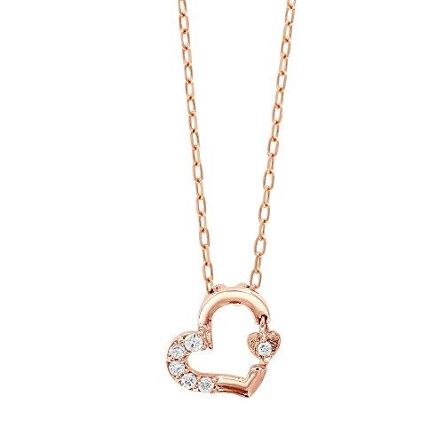 

WEB limited K10 розовое золото бриллиантовое колье в форме сердца [Ester] 0442-8545-0013-0000