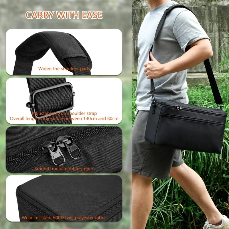 Nylon Carrying Case For 40W Wireless Speaker Adjustable Shoulder Strap Double Zippers Design Spacious Compartment