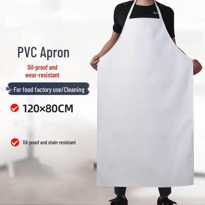OEING White PVC Waterproof Work Apron