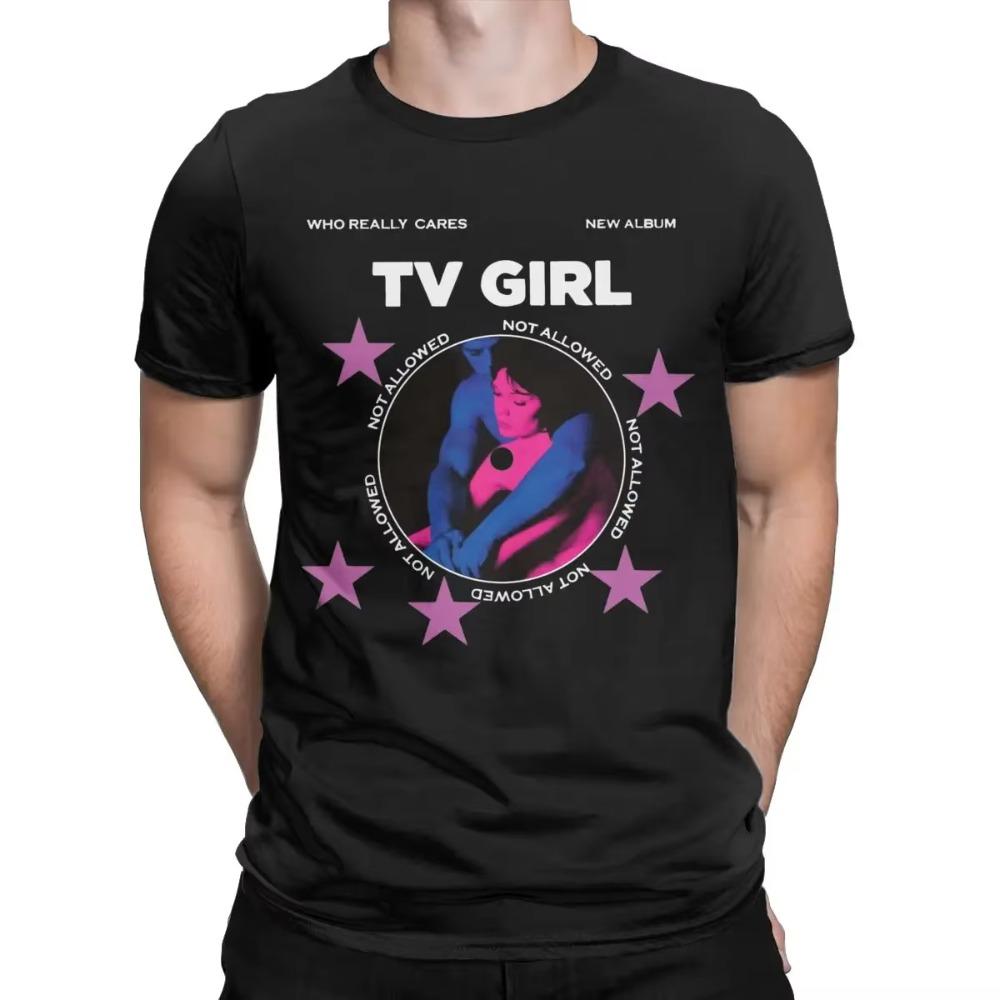 Herren TV Girl Who Really Cares Album T-Shirts 100% Baumwolle Oberteile Fantastische Kurzarm O-Ausschnitt T-Shirts Neuankömmling T-Shirt