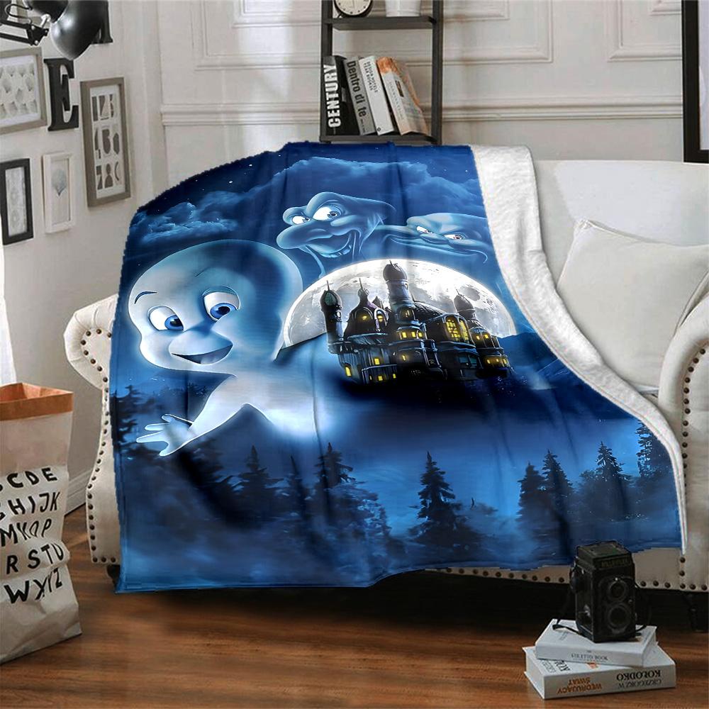 1pc Casper3 Blanket, Gift, for Men and Women, Soft Blanket, Good for Sofa Bed Couch Travel, Lightweight Flannel Blanket