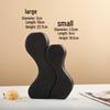 Sleek Black Geometric Ceramic Vase for Home Decor