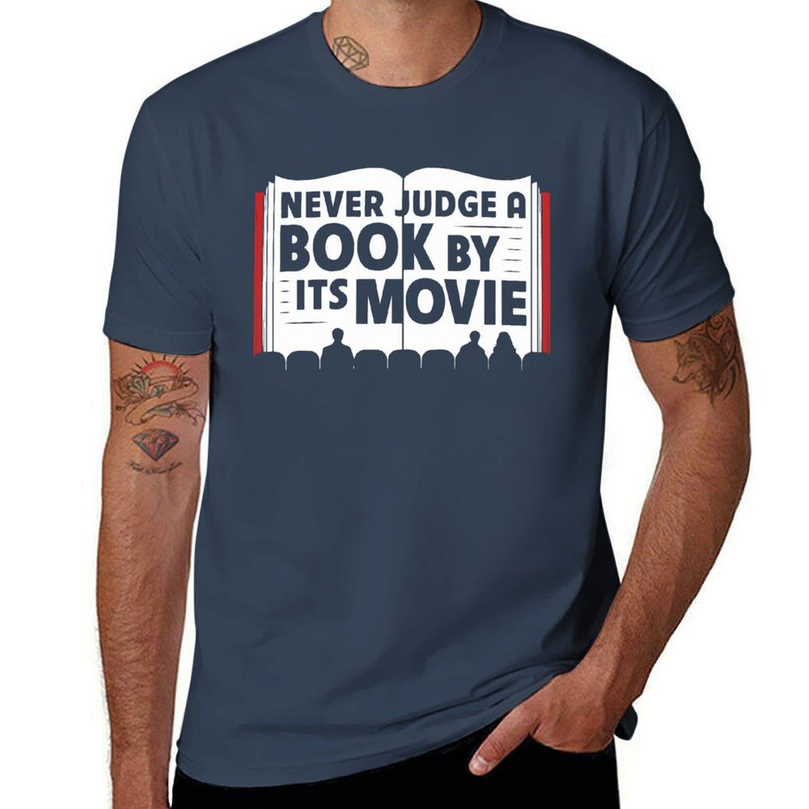Never Judge a Book by its Movie TShirt Sweat Resistant Workout Tee Shirt S