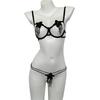 Sexy Seduction Water Soluble Bra Hot Free Three-Point Set Sex Underwear Passion Night Fan Sexy Flower Gathering