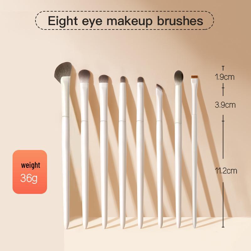 10-teiliges Cloud Porzellan Lidschatten- & Concealer-Pinselset mit weichen Borsten