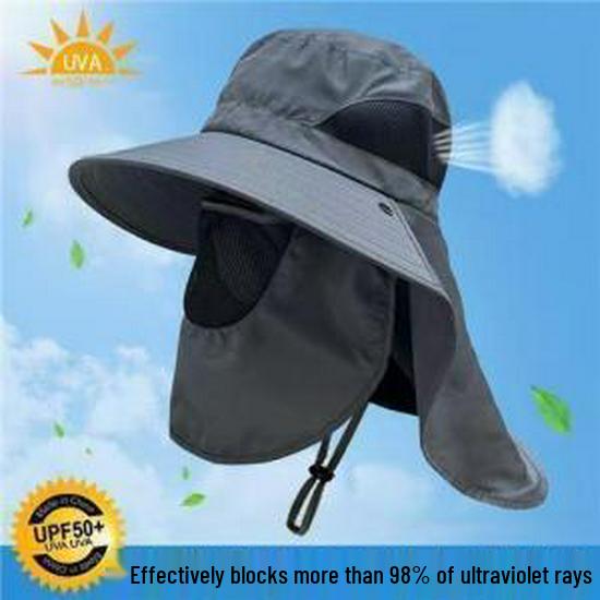 Waterproof UV-Protection Outdoor Sun Hat for Men & Women – Summer Fishing & Cycling Hat with Face & Neck Guard