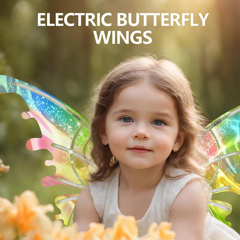 Girls' Luminous Butterfly Wings Toy with Music for Christmas Performance Costume