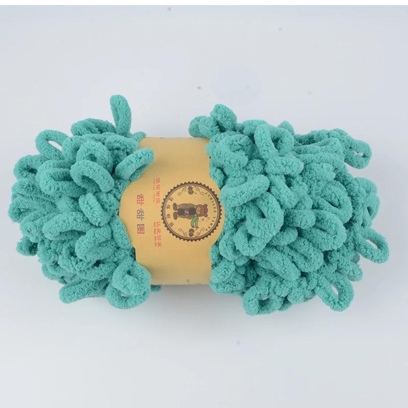 500g/Lot Hand Knitting Finger Loop Yarn Crochet Super Warm Puffy Circle Cotton Braided Rope Puffy Smart Polyester Sock Toy
