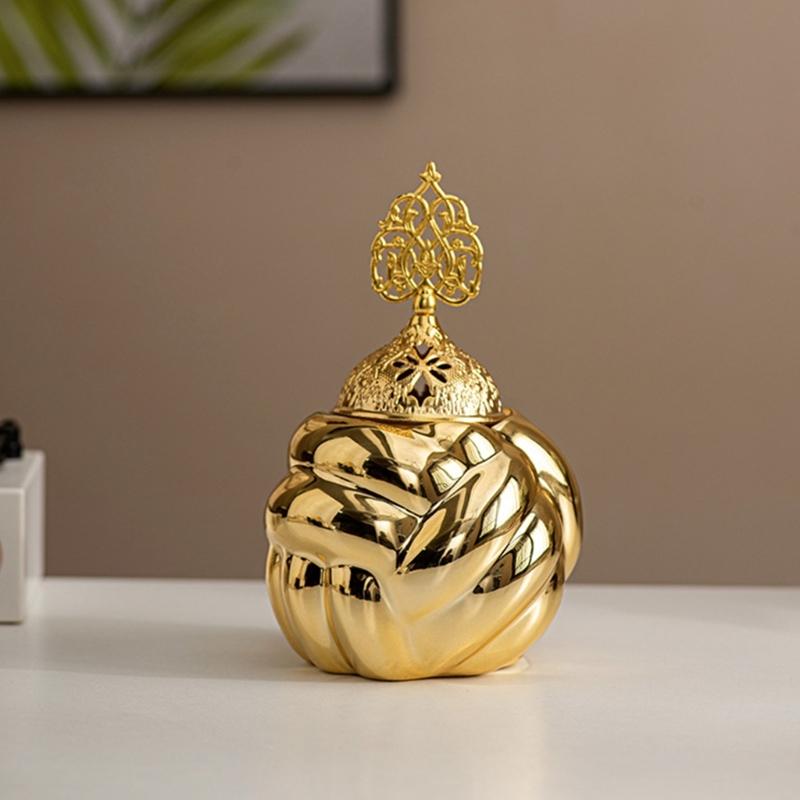 Arabic Ceramic Incenses Burners with Lid Set for Meditations and Home Fragrances Diffuser Eid Ramadans Bakhoors Burners