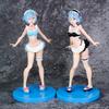 23CM Rem Anime Figure Re Zero Hajimeru Isekai Seikatsu Kawaii Ram Crystal Wedding Dress Model Doll Toys BANDAI PVC kara Kid Friendly Entertaining Fun