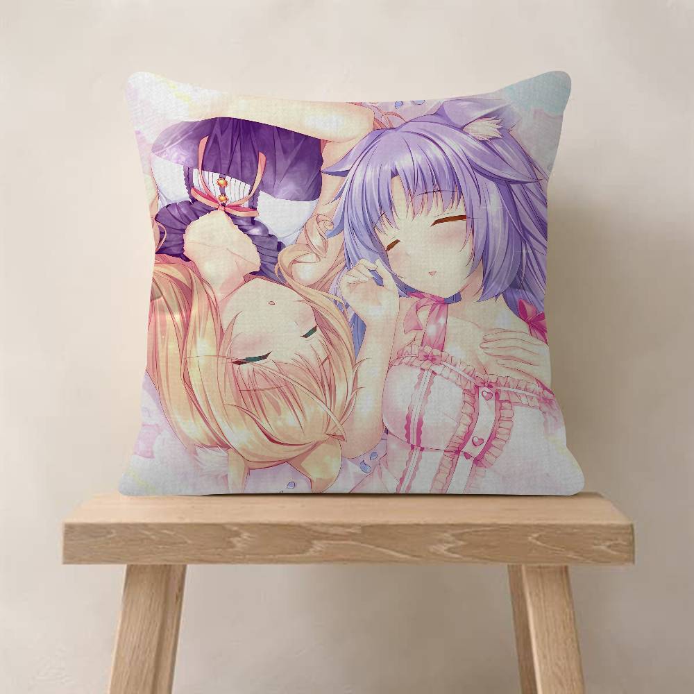 Anime Nekopara Pillow Anime Pillow Sofa Bed Head Pillow Cover Cushion Cover Fashion 30x30cm