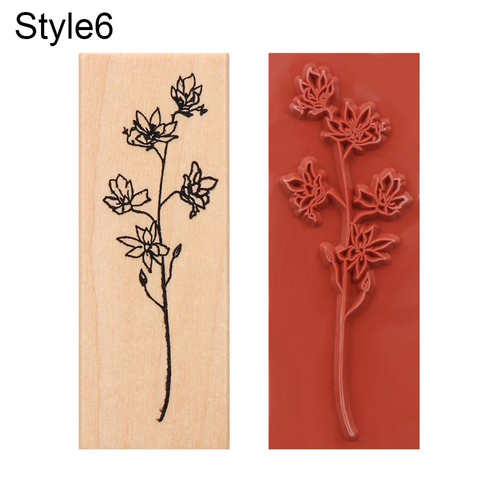 1PC Crafts standard stamp Garden Arts Scrapbooking Vintage grass plants DIY wooden rubber stamps