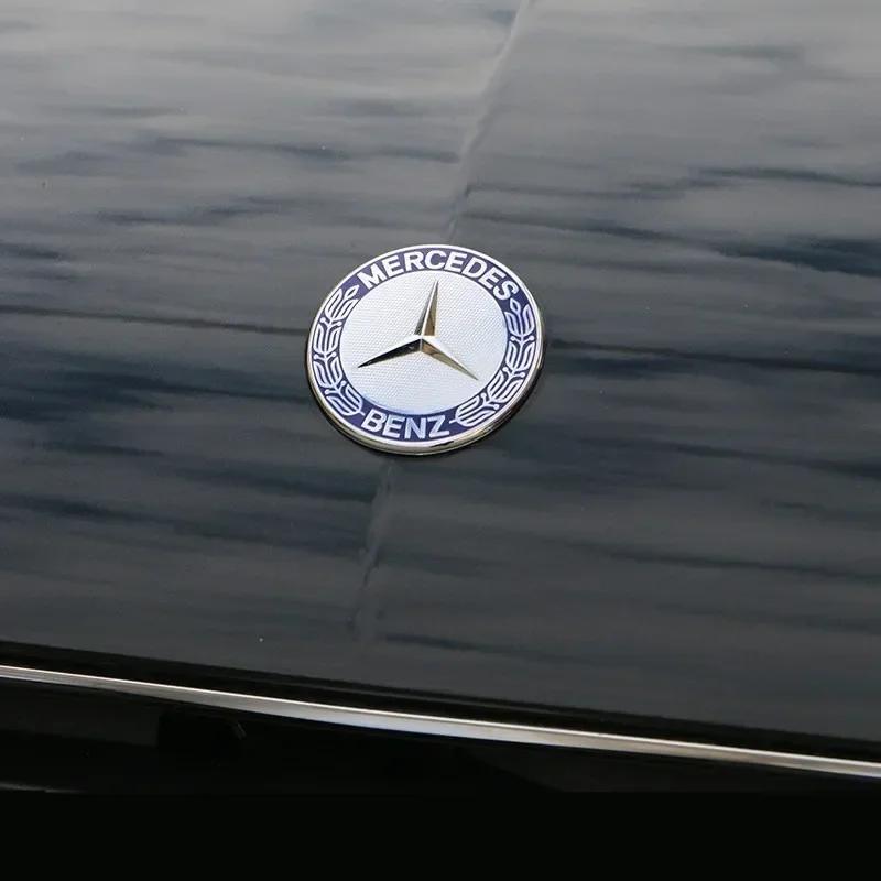 Auto Metall Flaches Motorhauben Emblem Front Plakette Logo Aufkleber Für Mercedes Benz W212 W213 W205 W177 W247 W176 CLS CLA CLK CLG GLS