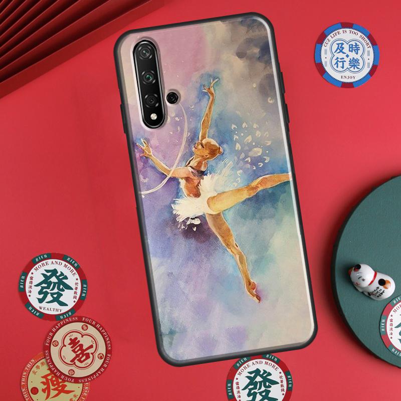 Gymnastics Oil Painting For Huawei P20 P40 P30 Lite P60 Pro Nova 12s 11i 12i 10 9 SE 5T Y91 Y90 Y60 Y70 Y72 Y61 Case