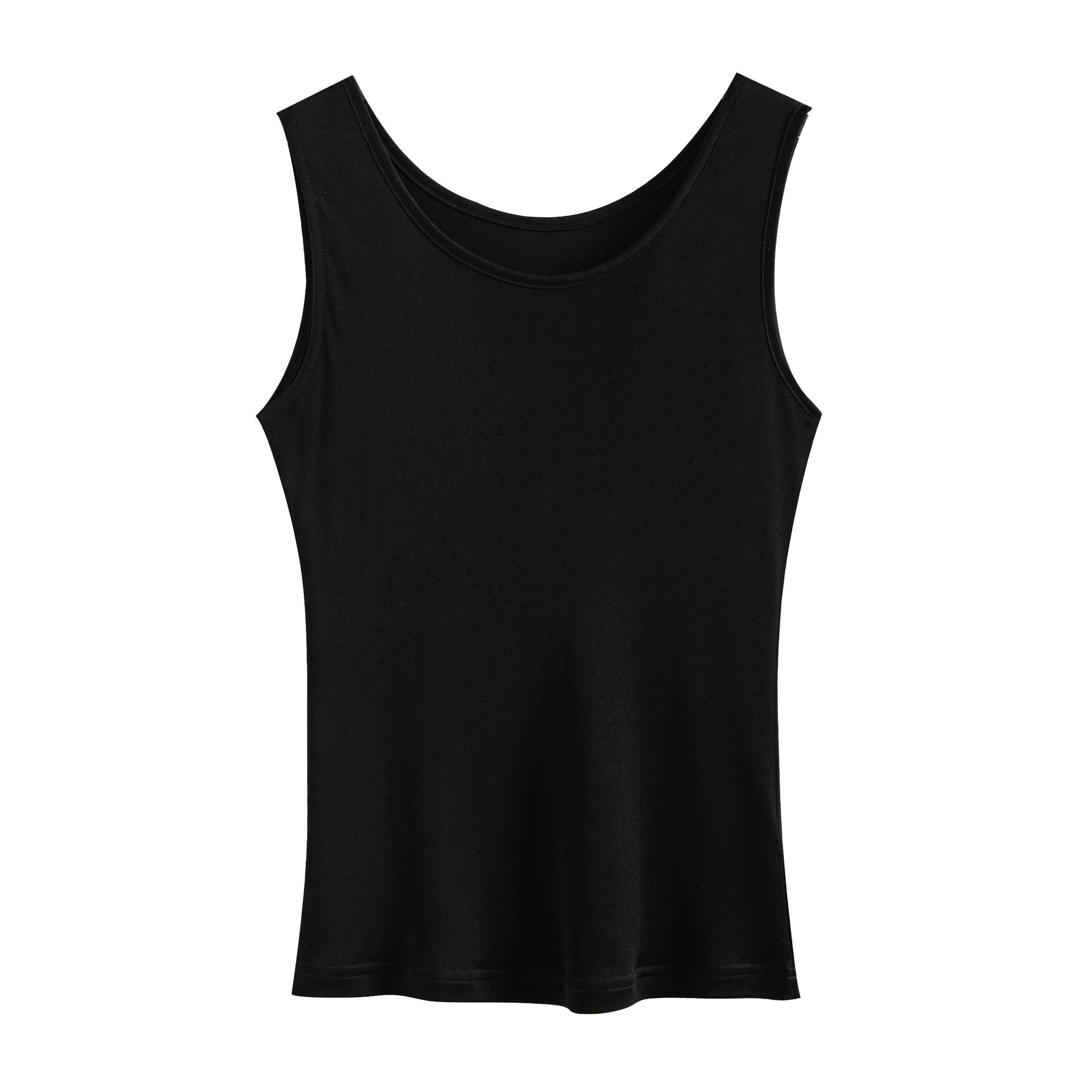 Summer sleeveless bottoming vest round neck inner vest slim fit and thin large size M