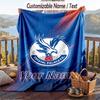 Flannel Blanket Crystal Palace Print Custom Name Text Soft Throw for Sofa Bed