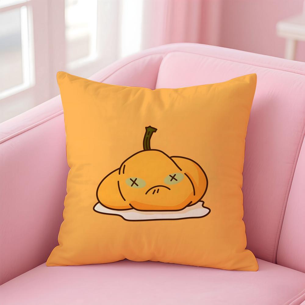 Halloween Funy Abstract Art Cushion Cover Linen Pillowcase Cover Soft Decor for Sofa Home Room