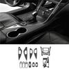 18pcs Black Carbon Fiber Interior Sticker Trim Decorative Glitter For Infiniti Q50 2014-2019 Protective Film Interior Parts