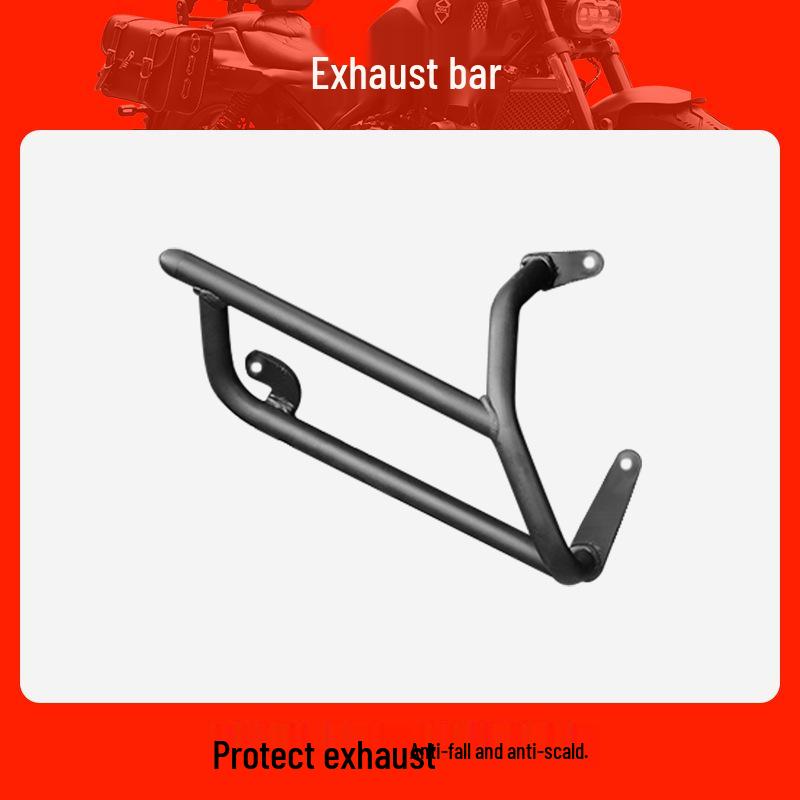 Sym DRG150 Front Bumper and Exhaust Guard: Scooter Protection Bar with Modified Accessories