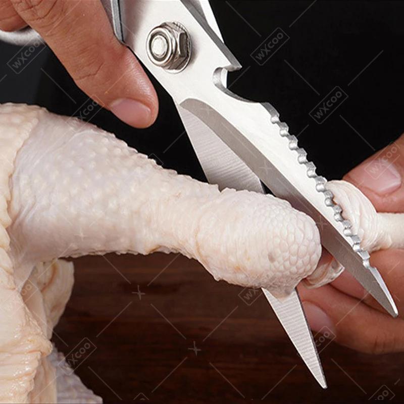 Cuchillo de Cocina de Acero Inoxidable Tijeras Multifuncionales para Alimentos Tijeras para Huesos de Pollo Cuchillo para Matar Pescado Cuchillo para Carne para Barbacoa