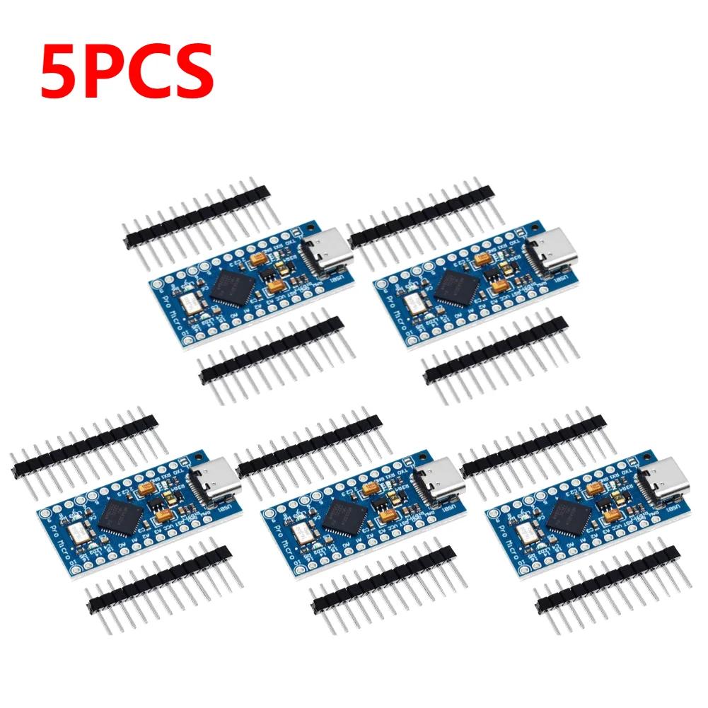 1-10x MICRO/TYPE-C USB Pro Micro for arduino ATmega32U4 5V/16MHz Module with 2 row pin header For Leonardo in stock best quality