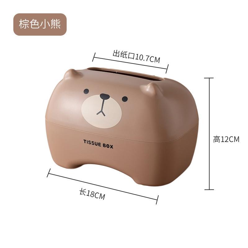 Cartoon Tissue Box Cute Little Bear and Kitten Design Creative Portable Lightweight Dining Table Storage Box Tissue Paper Box