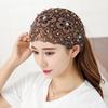 Beaded Headband: Women's Hollow Breathable Lace Wide-Brim Headscarf & Forehead Protector Hair Tie.