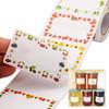 250 Self-Adhesive Blank Kitchen Labels with Fruit Border for Refrigerator Storage
