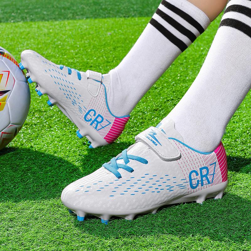Pantofi de Fotbal pentru Copii Studenți Velcro Pantofi de Antrenament Competiție Băieți și Fete Low-Top Crampoane Unghii Rupte