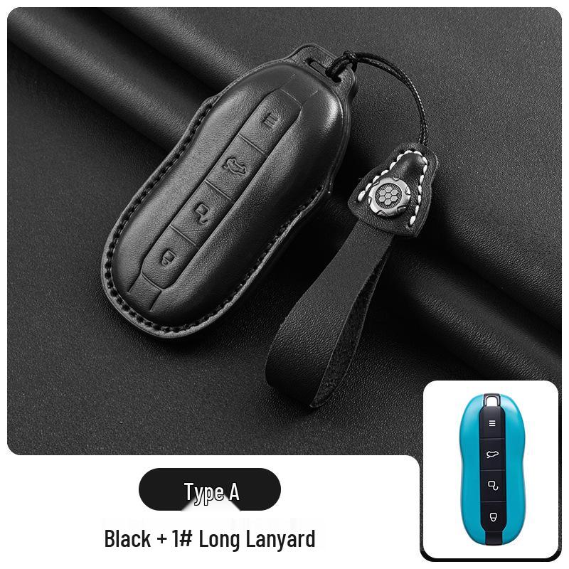 Luxury Full-Coverage Genuine Leather Protective Case for Xiaomi SU7 Key Fob & Car Key Holder