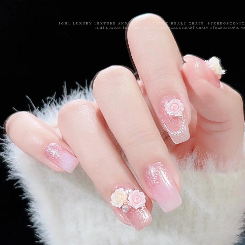 40Pcs Resin Mixed Rose Nail Art Charms Colorful Nail Art Decoration Mini Nail Charms Nail  Accessories