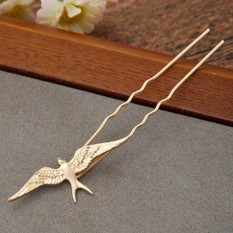 Xiaomi Bird Hair Pins Women Leaves Hairpins Metal Barrette Clip Wedding Bridal Hair Jewelry Accessories Wedding Hairstyle Design Tools