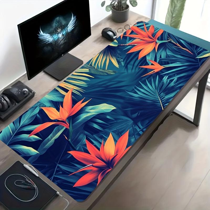 Tropical Floral Large Gaming Mouse Pad Nonslip Washable Desk Mat Laptop Keyboard Tray Office Computer Decor Oversized