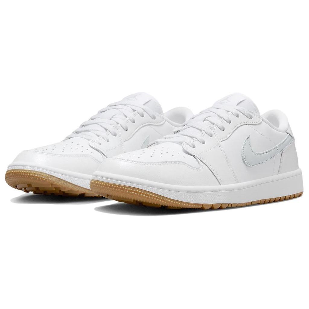 Air Jordan 1 Low Golf Weiß Gummi Herren Sneaker Pure-Platinum Gummi-Mittelbraun DD9315-111