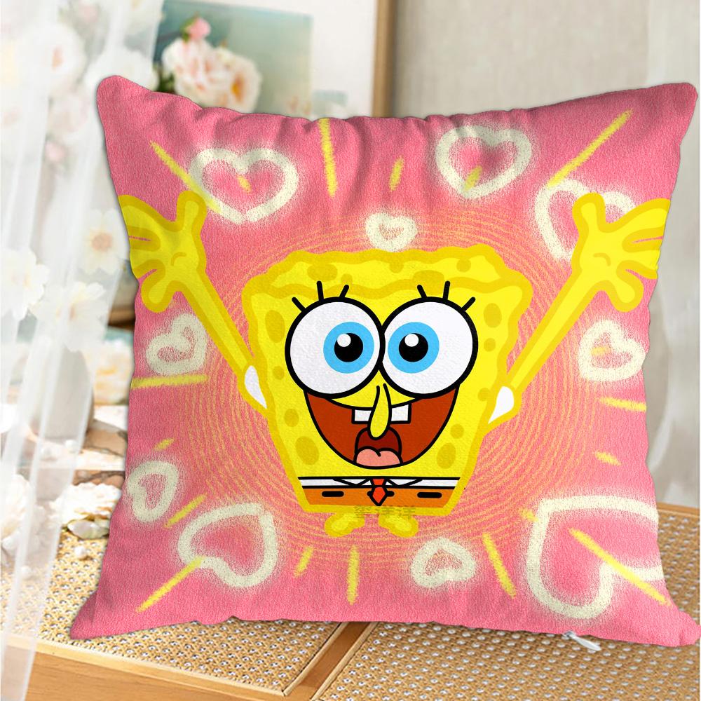 ons for Decorative Sofa Kawaii SSpongebobs Cushion Cover x Nordic Home Decorations Bedroom New Year Ornamental Pillows
