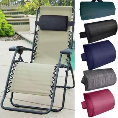 Sponge Filling Recliner Headrest Removable Cover Folding Chair Head Support  Garden