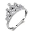 Step Into Silver Jewelry Crown Ring Ring Women'S Zircon Diamond Ring