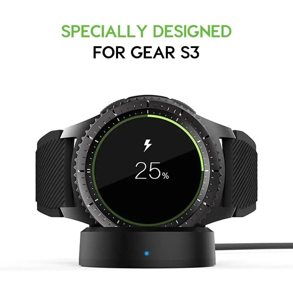 Kabellose Schnellladebasis für Samsung Gear S2 S3 S4 Frontier Uhr USB-Ladekabel für Samsung Galaxy Watch SM-R800 R810 R815
