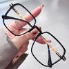 Modische Blaulichtfilter-Brille mit quadratischem Rahmen, leicht, bequem, transparent für Damen
