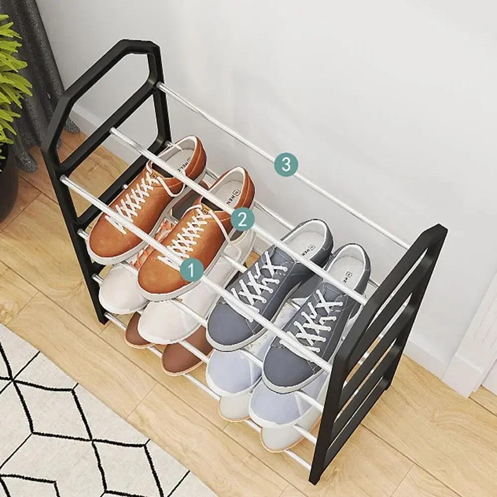Simple Trapezoidal Shoe Rack for Home Use, Doorstep Storage, Shoe Cabinet, Balcony, Four Story Rack