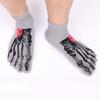 Halloween Scary Skull Skeleton Toe Bone Printed Socks Funny Novelty Socks for Mens
