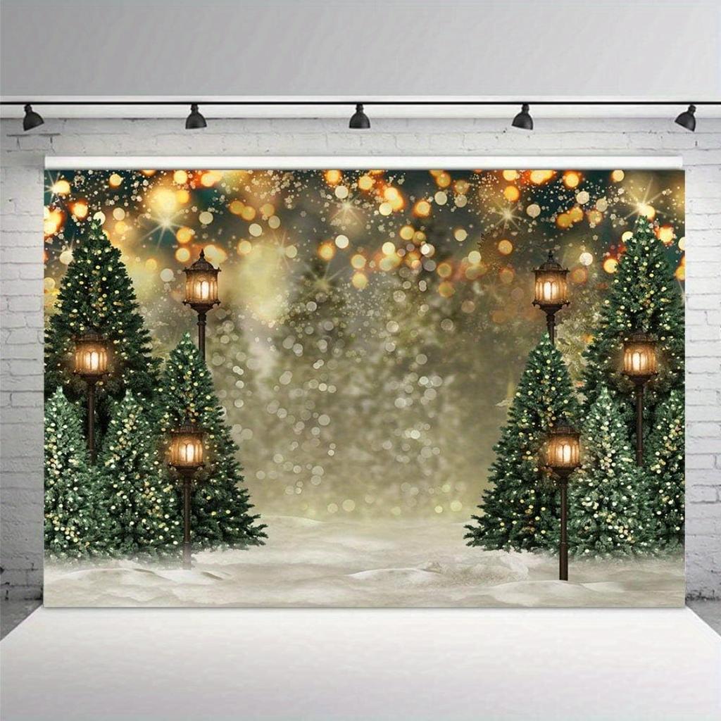 Christmas Tree Snowflake Scene Decoration Background Winter Photography Backdrop Decorations For Photo Studio Photo Booth Christams Party