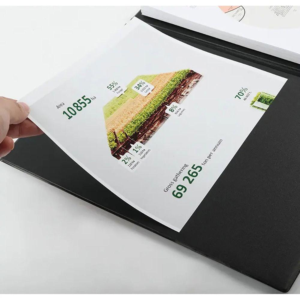 1Pcs Foldable Conference File Folder PU Leather Writing Pad Durable A4 A5 Clipboard Office Supply