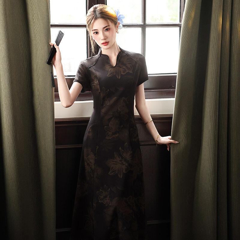 Skinny Ao Dai's mother sent a new Chinese-style improved cheongsam 1011 new women can wear dresses to work in summer