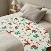 Christmas Theme Flannel Fleece Blanket: Soft Warm High-Density Plush Throw, Portable Air Conditioner Cover for Home, Car & Festive Holiday Use