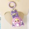 Bow Flocked New Three-year-old Baby Cartoon Keychain DIY Jewelry Three-dimensional Doll Schoolbag Hanging