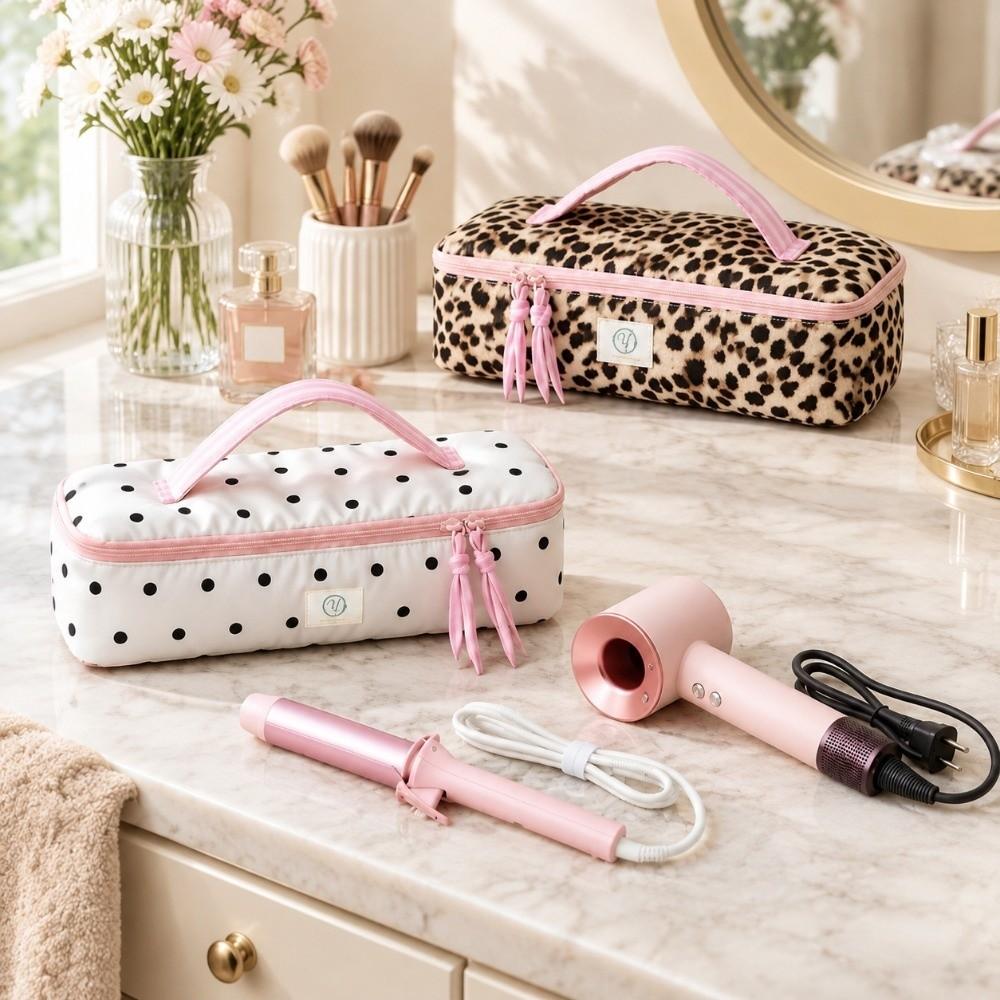 Large Capacity Hair Dryer Storage Bag With Handle Styling Tool Case Makeup Bag For Girls