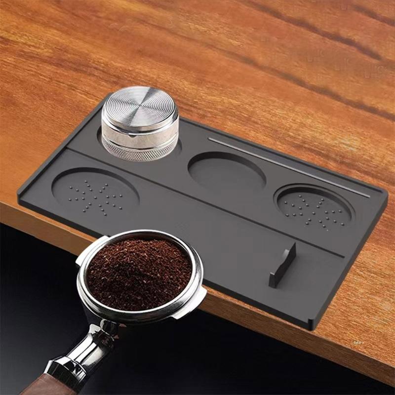 Universal Espresso Coffee Tampers Mat Station Press Tampering Holder Corner Mat Pad Silicone Coffeeware Tamping Tools